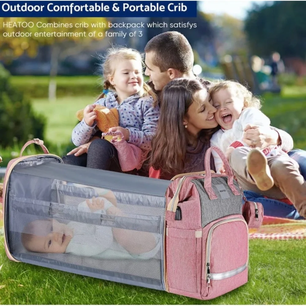 All-in-1 Diper Bag Backpack, Black‎